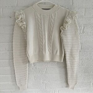 Stella McCartney Cropped Crew Neck Sweater | size small